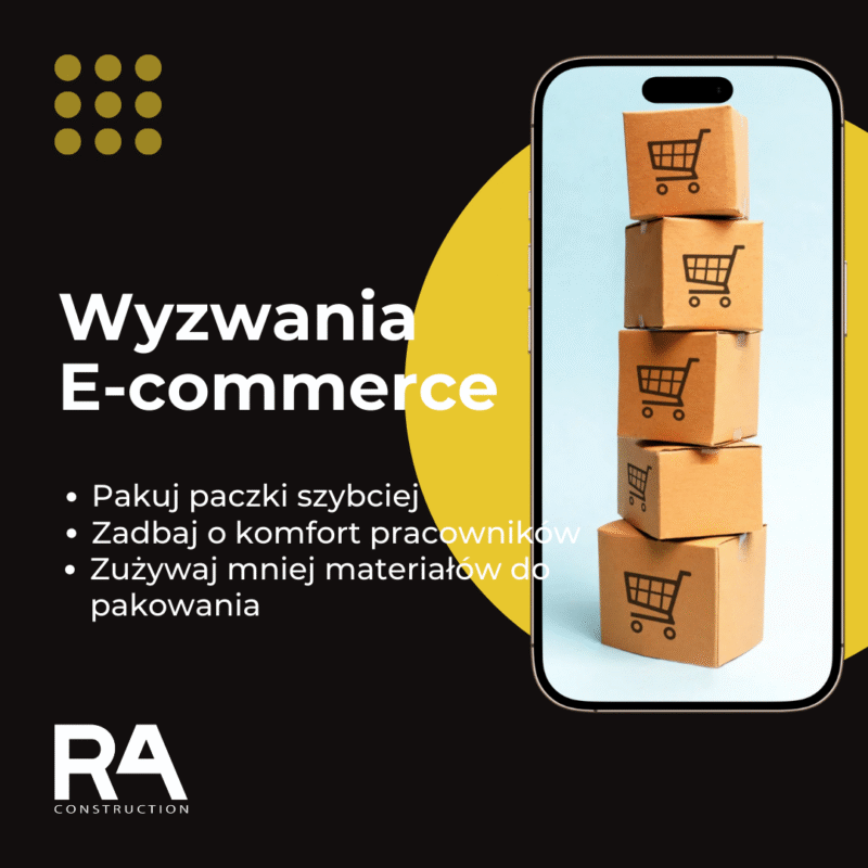 modułowe stoły do pakowania w e-commerce