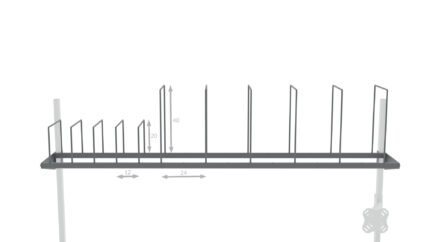 Półka na kartony do stołu 120x30 cm RA Construction detal