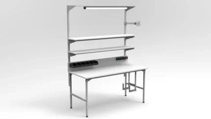 Stół montażowy 120x70 cm IT z uchwytem VESA i klawiaturą RA Construction EC-3-0006