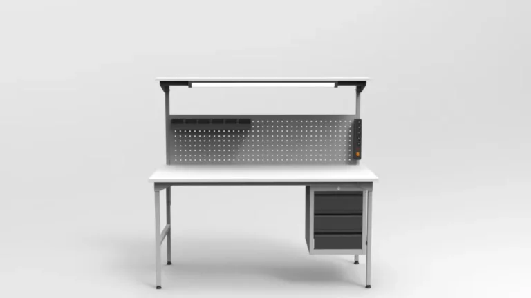 Stół montażowy z LED 40 W i tablicą perforowaną RA Construction EC-3-0003.jpg