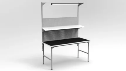 Stół montażowy z podwójną tablicą narzędziową RA Construction EC-3-0009