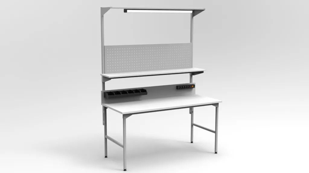 Stół montażowy z tablicą perforowaną RA Construction EC-3-0007