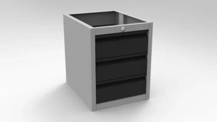 Szafka metalowa z trzema szufladami RA Construction SC-006