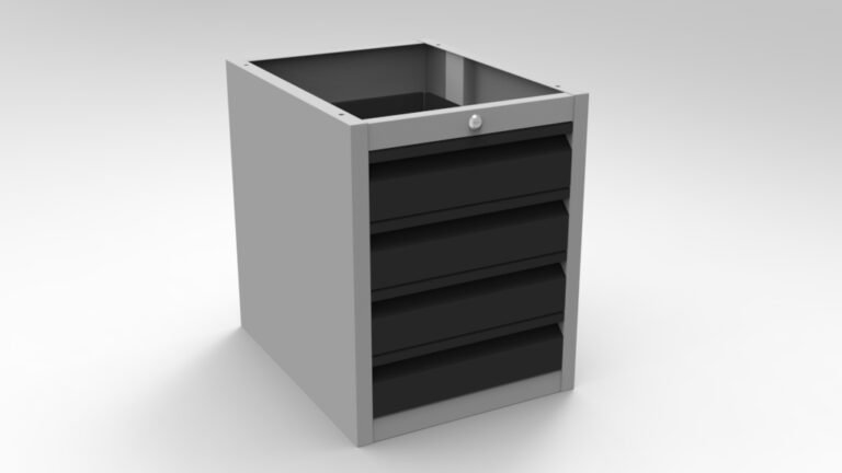 Szafka metalowa z 4 szufladami RA Construction sc-007