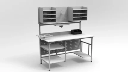 stół pakowniczy z półkami PC-3-0008