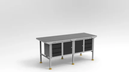 stół ślusarski z metalowym blatem sc-3-0006