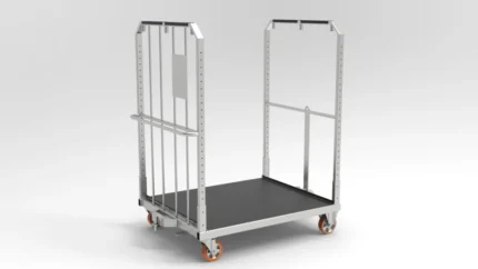 wózek transportowy z pasami zabezpieczającymi RA Construction