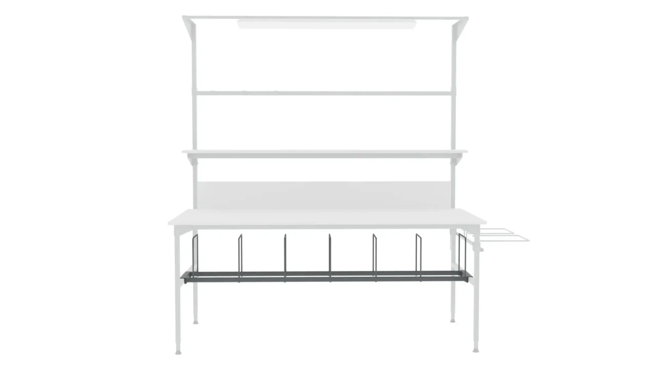 Półka na kartony 200×30 cm pod blatem stołu RA Construction