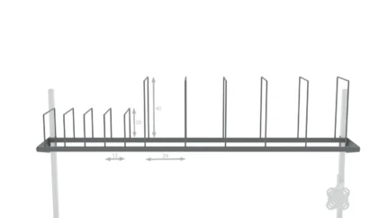 Półka na kartony do stołu 200×30 cm RA Construction-detal