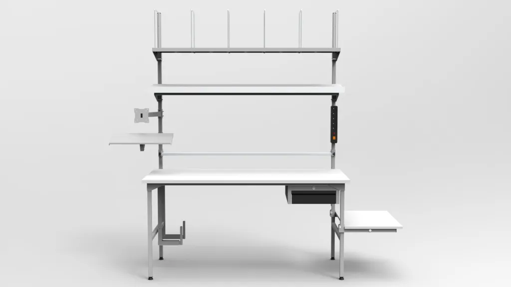 Stół do pakowania z uchwytem na kamerę 160x70 cm RA Construction PC-3-0005-front